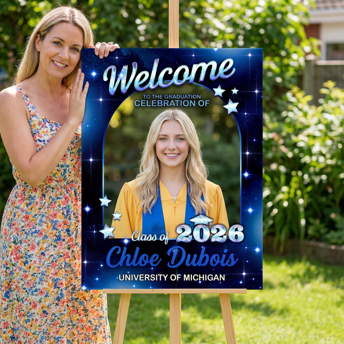 Star Styles Class Of 2026 - Graduation Party Welcome Sign - Custom Photo Grad Party Sign - Personalized Graduation Decoration