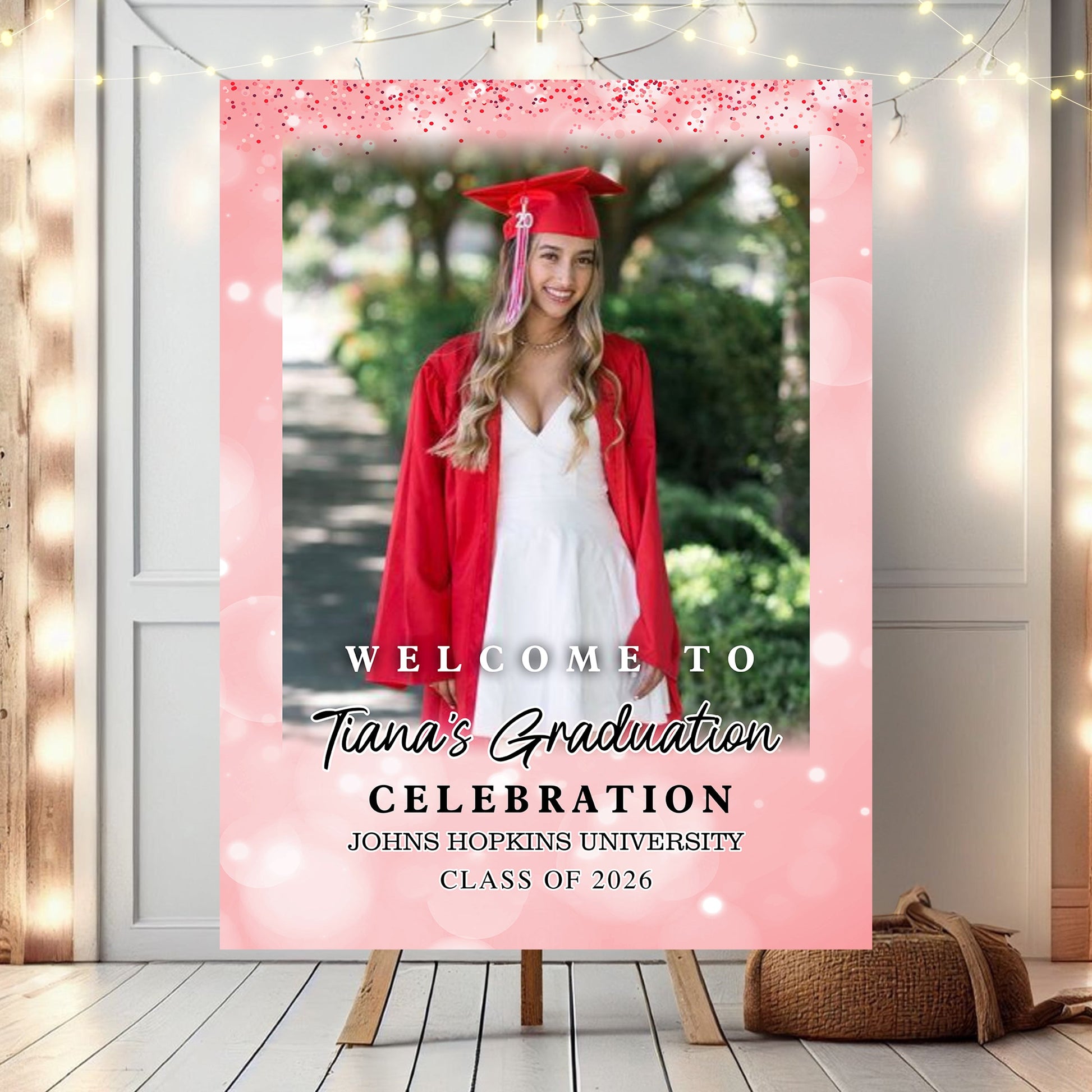 Shine Class Of 2026 Custom Photo - Graduation Party Welcome Sign - Graduation Poster
