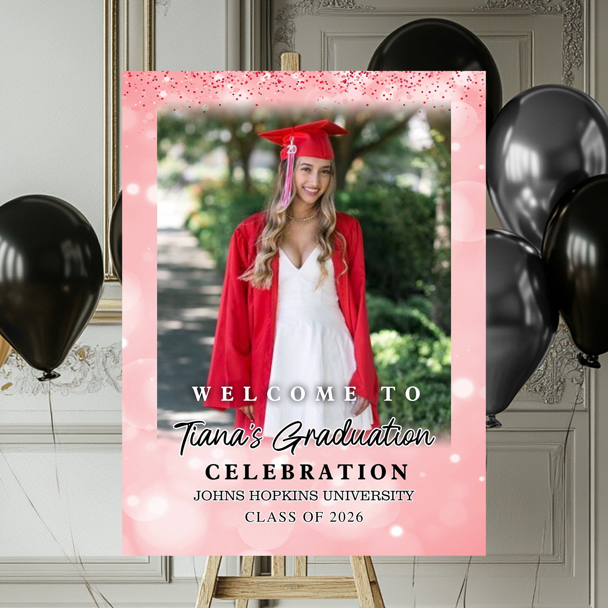 Shine Class Of 2026 Custom Photo - Graduation Party Welcome Sign - Graduation Poster