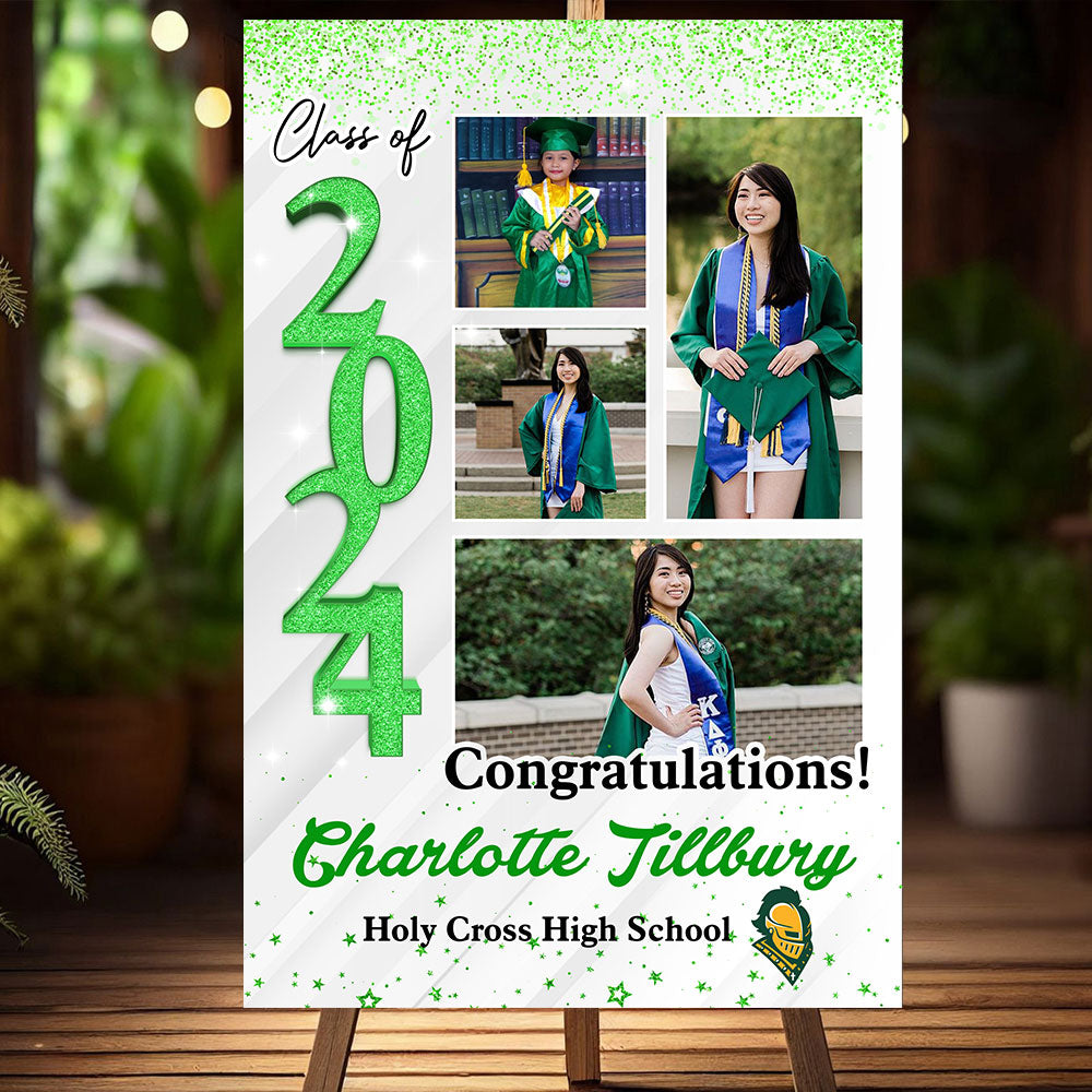 Custom Graduation Party Welcome Sign - Class Of 2026 - Custom Photo Grad Party Sign - Personalized Graduation Decoration