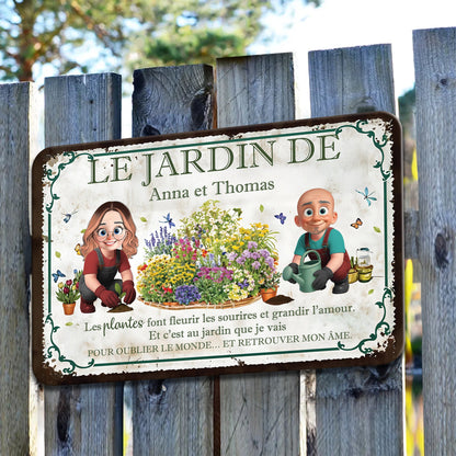 Les Plantes Font Fleurir Les Sourires Et Grandir L’amour – Plaque En Métal Personnalisée