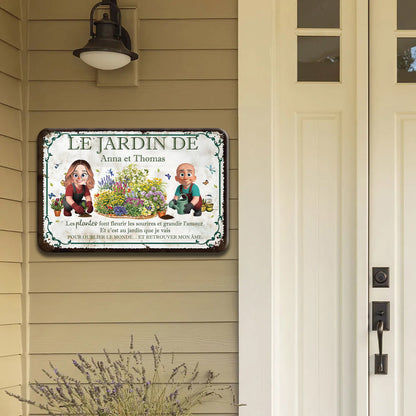 Les Plantes Font Fleurir Les Sourires Et Grandir L’amour – Plaque En Métal Personnalisée