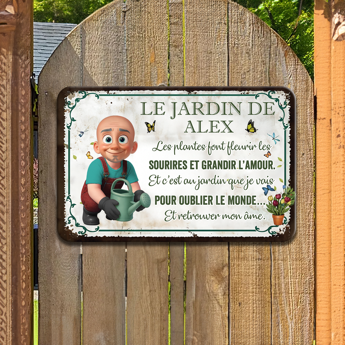 Les Plantes Font Fleurir Les Sourires Et Grandir L’amour – Plaque En Métal Personnalisée