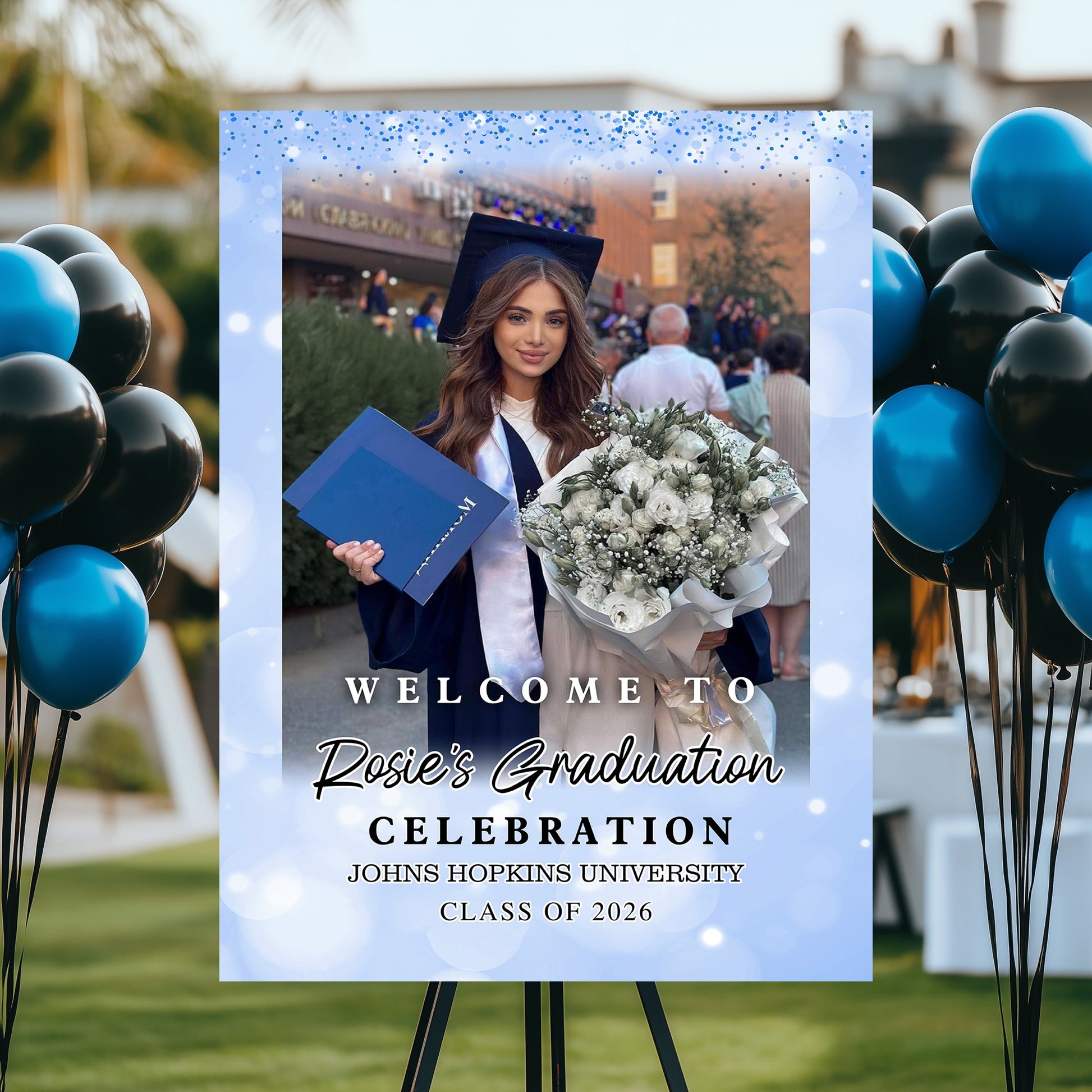 Shine Class Of 2026 Custom Photo - Graduation Party Welcome Sign - Graduation Poster