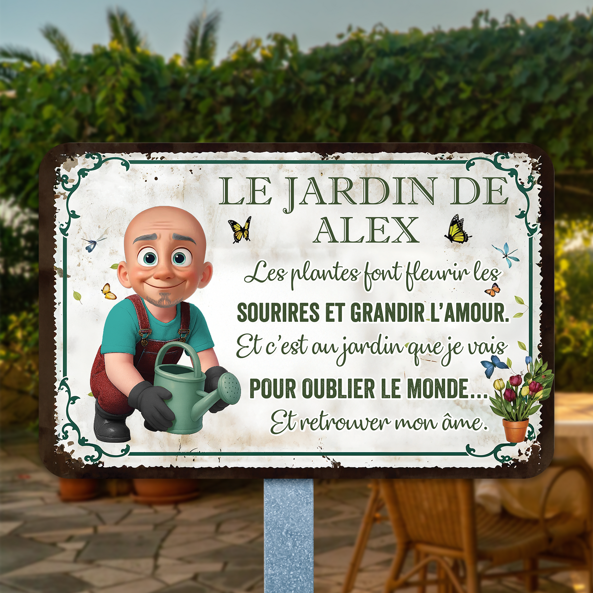 Les Plantes Font Fleurir Les Sourires Et Grandir L’amour – Plaque En Métal Personnalisée