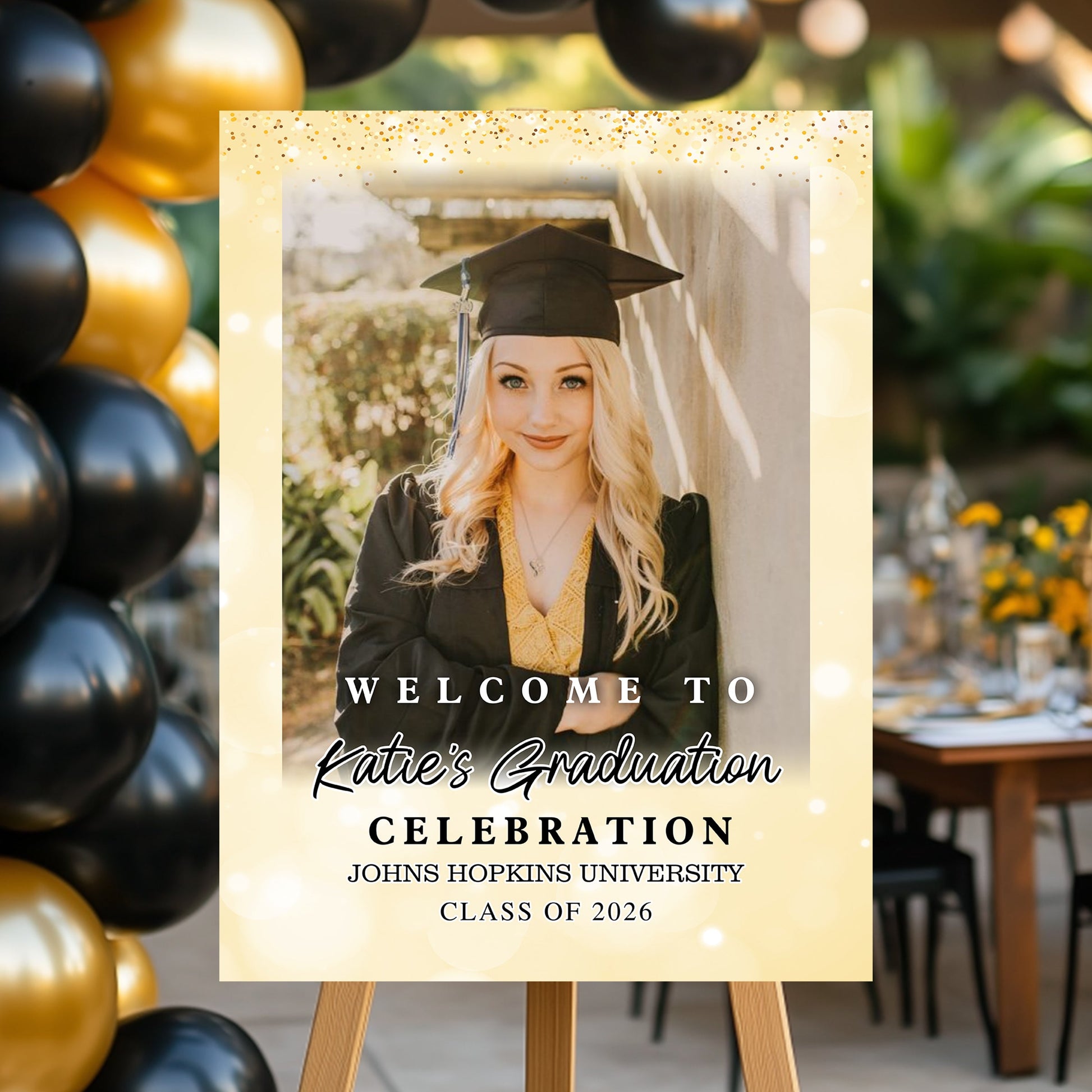 Shine Class Of 2026 Custom Photo - Graduation Party Welcome Sign - Graduation Poster