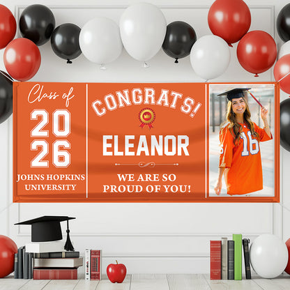 Classic Congratulations Class Of 2026 Banner - Graduation Banner - Unique Graduation Gift - Door Banner