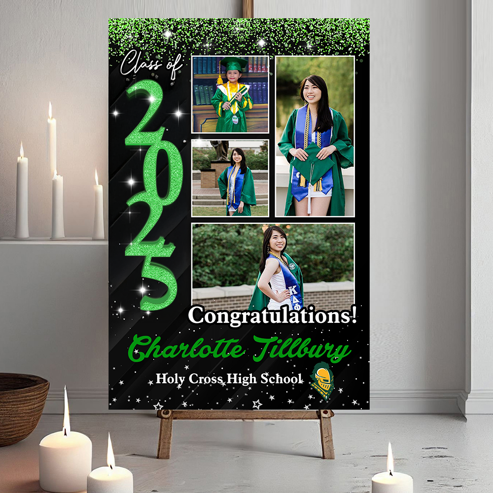 Custom Graduation Party Welcome Sign - Class Of 2026 - Custom Photo Grad Party Sign - Personalized Graduation Decoration