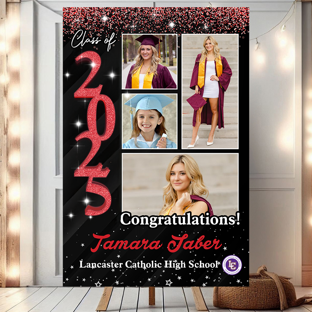 Custom Graduation Party Welcome Sign - Class Of 2026 - Custom Photo Grad Party Sign - Personalized Graduation Decoration