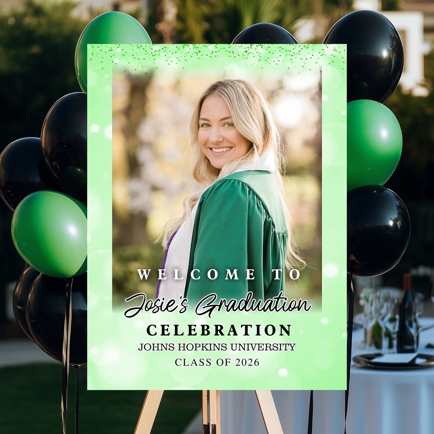 Shine Class Of 2026 Custom Photo - Graduation Party Welcome Sign - Graduation Poster