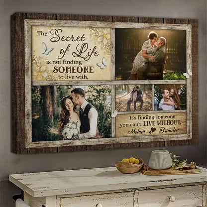 Personalized Canvas Prints, Custom Photo, Gifts For Couples, Anniversary Gifts, The Secret Of Life Dem Canvas