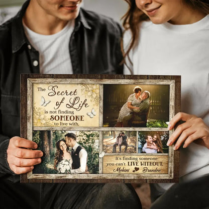 Personalized Canvas Prints, Custom Photo, Gifts For Couples, Anniversary Gifts, The Secret Of Life Dem Canvas
