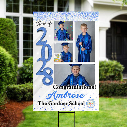 Custom Graduation Party Welcome Sign - Class Of 2026 - Custom Photo Grad Party Sign - Personalized Graduation Decoration
