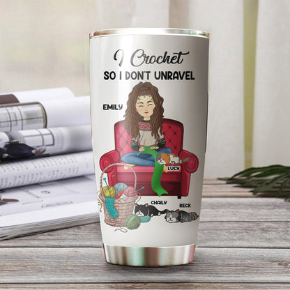 Personalized Crochet Tumbler - Best Gift For Crochet and Knitting