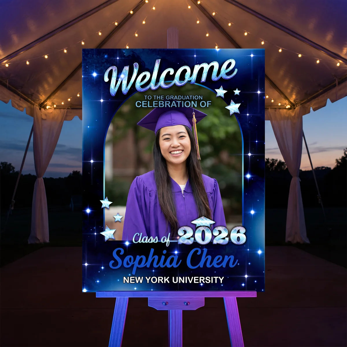 Star Styles Class Of 2026 - Graduation Party Welcome Sign - Custom Photo Grad Party Sign - Personalized Graduation Decoration