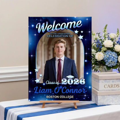 Star Styles Class Of 2026 - Graduation Party Welcome Sign - Custom Photo Grad Party Sign - Personalized Graduation Decoration