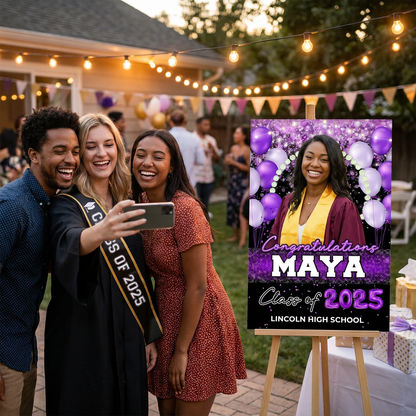 Graduation Welcome Sign - Graduation Party Decorations Custom Grad - Personalized Class of 2026