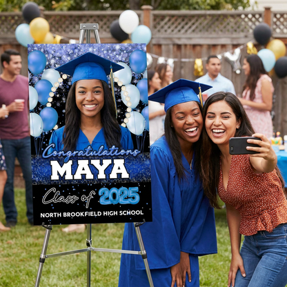 Graduation Welcome Sign - Graduation Party Decorations Custom Grad - Personalized Class of 2026