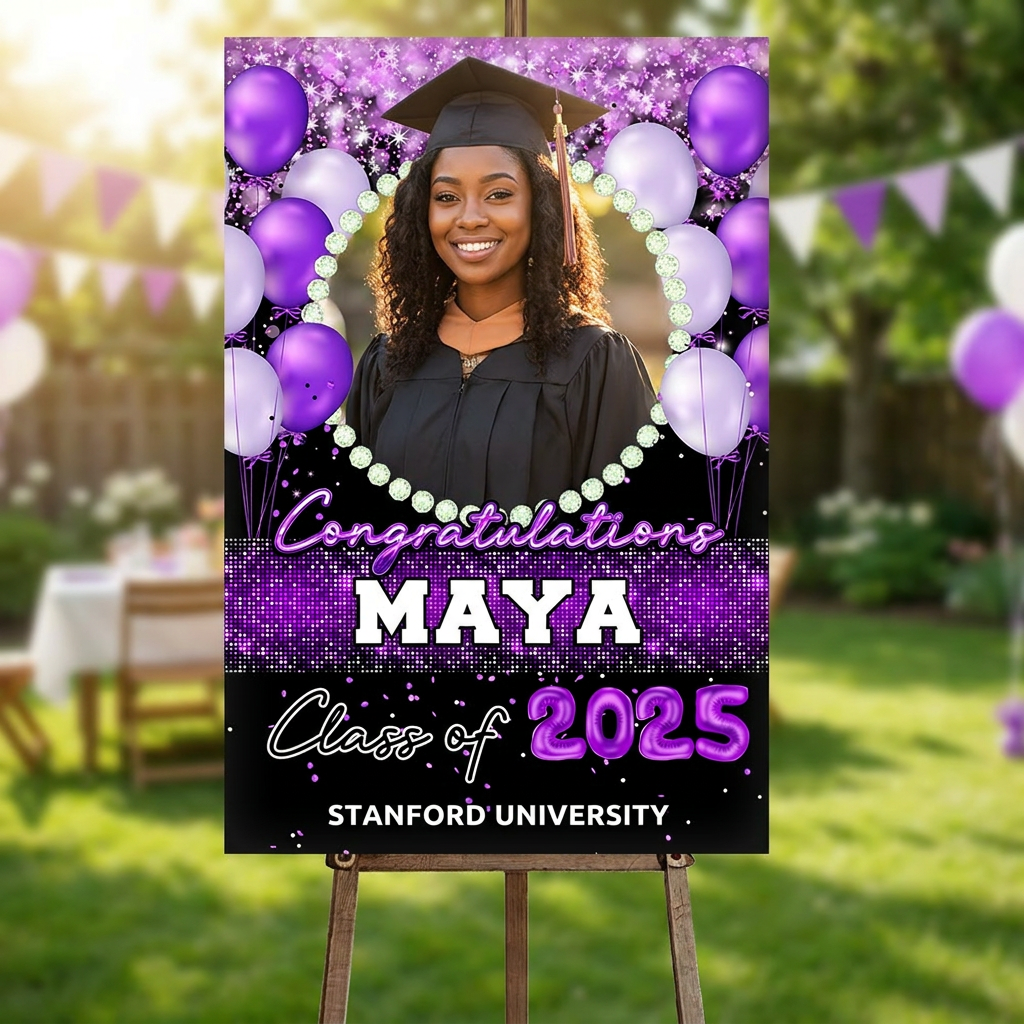 Graduation Welcome Sign - Graduation Party Decorations Custom Grad - Personalized Class of 2026