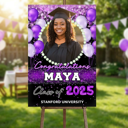 Graduation Welcome Sign - Graduation Party Decorations Custom Grad - Personalized Class of 2026