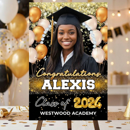 Graduation Welcome Sign - Graduation Party Decorations Custom Grad - Personalized Class of 2026