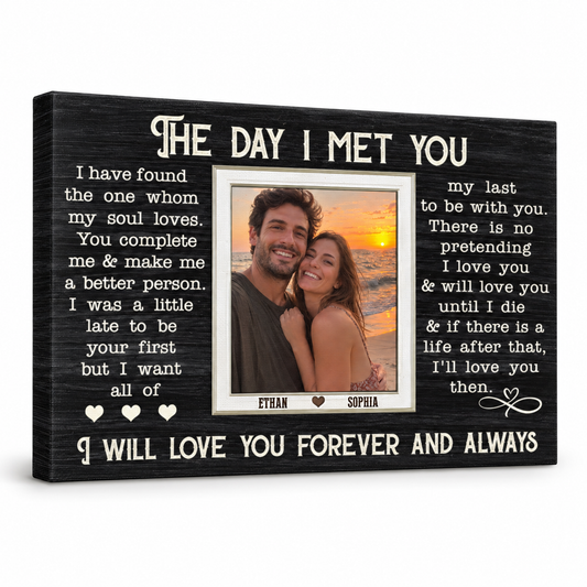 When I Say I Love You More – Gift for Couple – Personalized Wrapped Canvas — frameless gallery-wrapped canvas print, studio packshot
