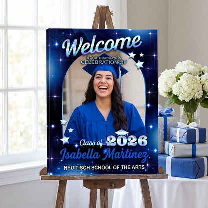 Star Styles Class Of 2026 - Graduation Party Welcome Sign - Custom Photo Grad Party Sign - Personalized Graduation Decoration